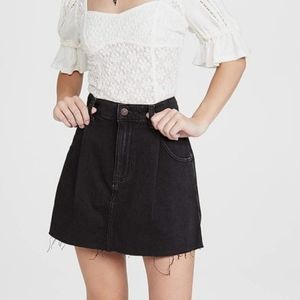 Free people we the free cosmico flirt skirt night black size 28